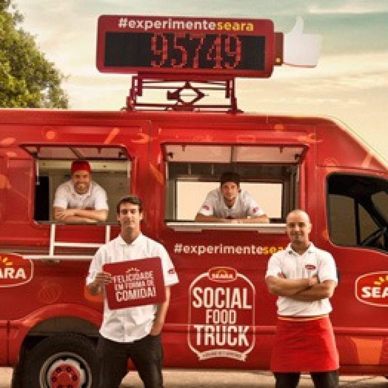 Social Food Truck Seara oferece comida em troca de likes